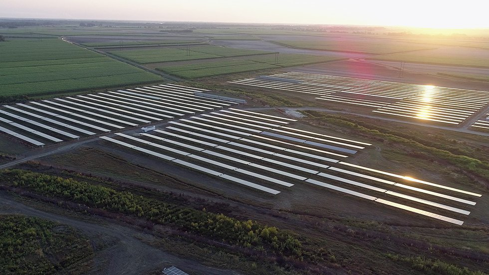 Solar farm aerial photo courtesy Entergy Corp.