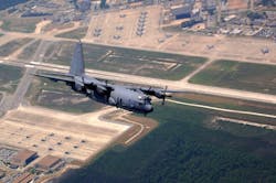 AC-130U flying over Hurlburt Field. Photo credit Wikipedia