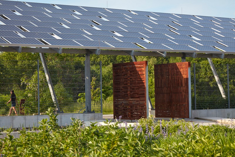 Solar panels at Eden Hall Campus of Chatham University