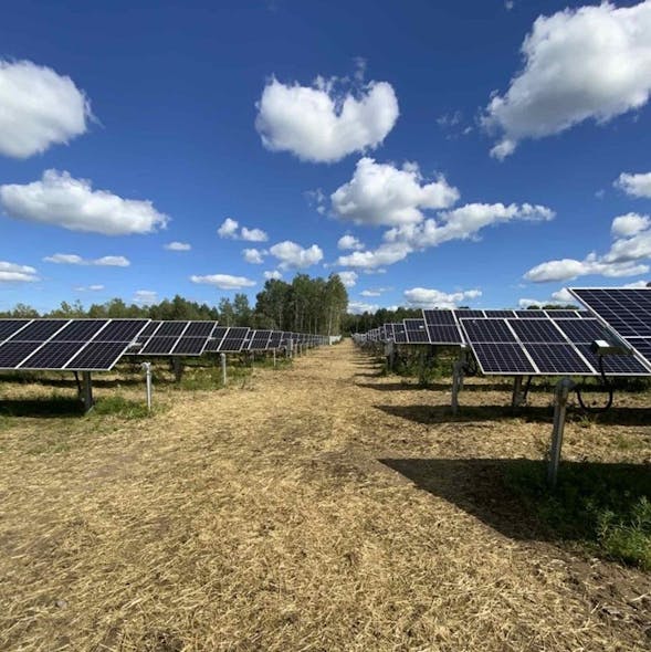 Ground-mount units at T-Mobile&rsquo;s site in Richland, NY, which is now fully operational. Image credit DSD Renewables