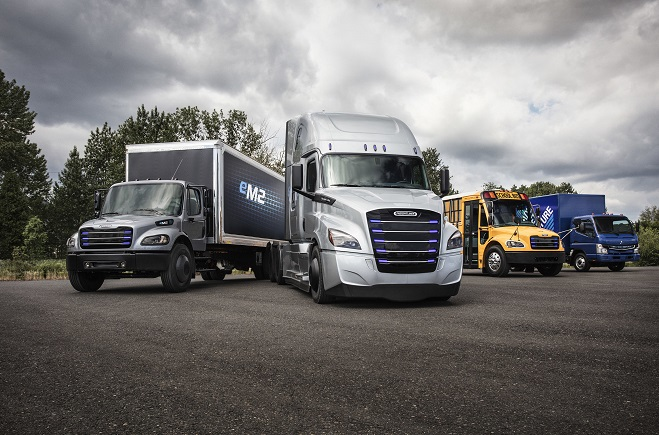 Daimler's electric commercial fleet vehicles.