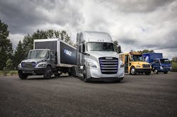 Daimler's electric commercial fleet vehicles. Daimler's electric commercial fleet vehicles.