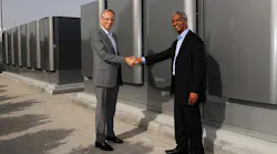 Ferrari CEO Benedetto Vigna and Bloom Energy Founder, Chairman and CEO, KR Sridhar at Ferrari’s Maranello, Italy headquarters