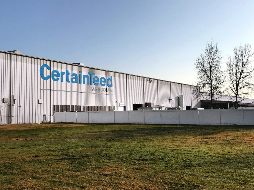 A CertainTeed Saint-Gobain manufacturing site