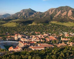 Caption: The University of Colorado-Boulder campus.