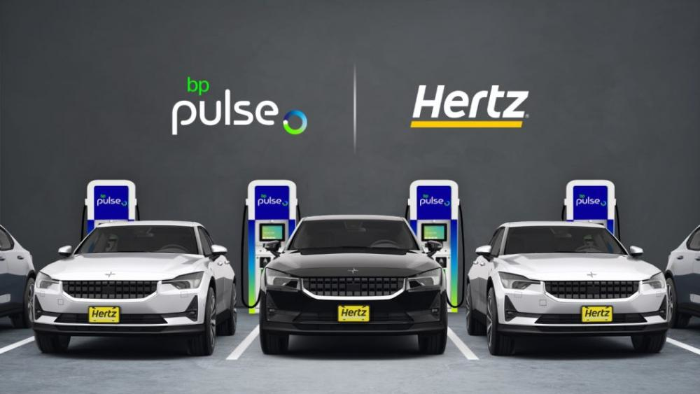 Rental car giant Hertz to work with energy firm bp on EV charging