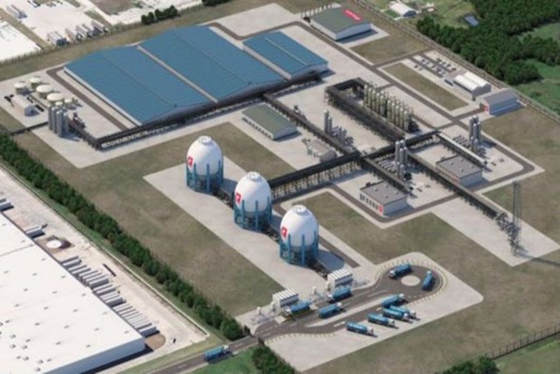 Rendering of proposed H2OK site. Image credit Woodside