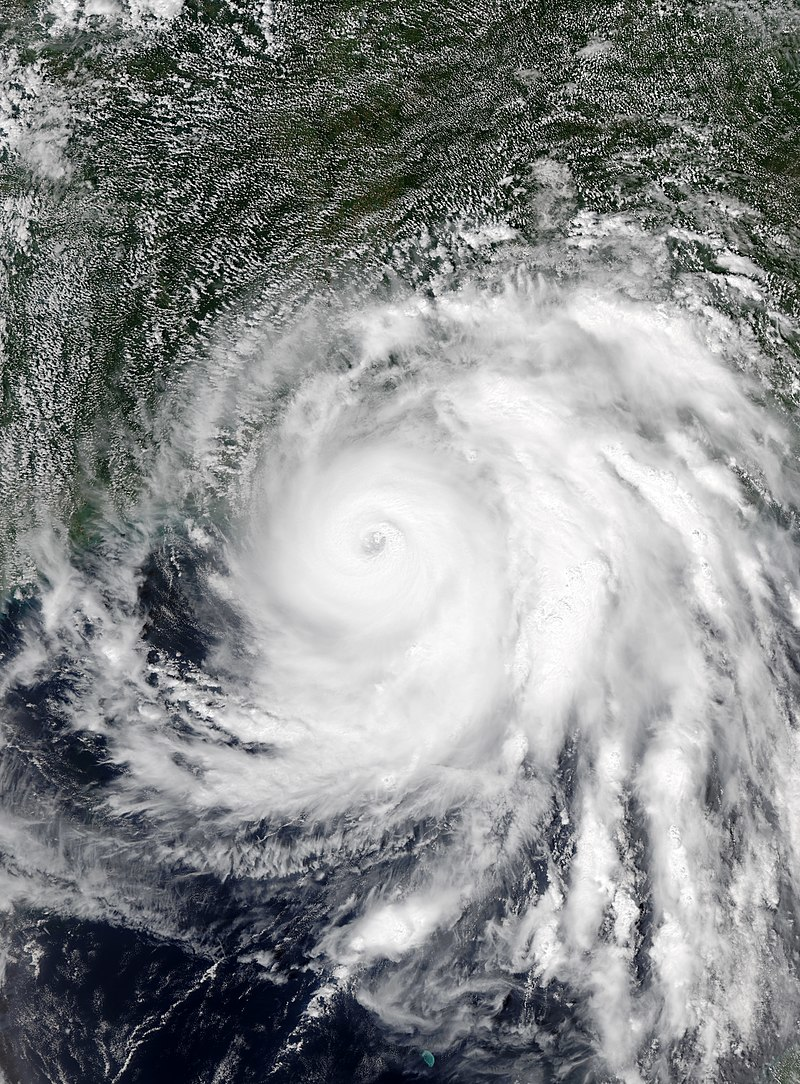Hurricane Ida shortly after landfall. Image credit NASA