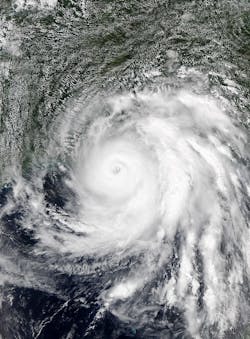 Hurricane Ida shortly after landfall. Image credit NASA Hurricane Ida shortly after landfall. Image credit NASA