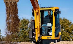 All electric excavator. Image credit Cummins & Hyundai. All electric excavator. Image credit Cummins & Hyundai.