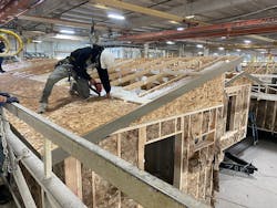 Roofing work under way for Home Prototype C. Image courtesy EPRI Roofing work under way for Home Prototype C. Image courtesy EPRI