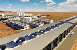 Rendering of Direct Air Capture plant being engineered by Carbon Engineering and 1PointFive. Rendering of Direct Air Capture plant being engineered by Carbon Engineering and 1PointFive.