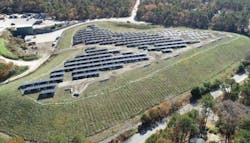 Image of another landfill solar project. Courtesy Ameresco