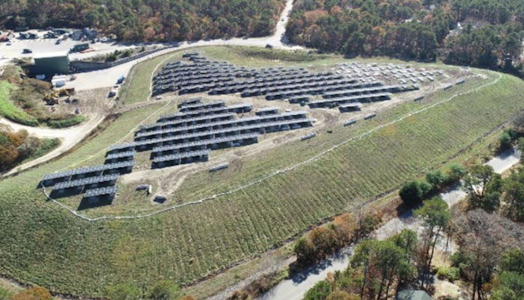 Image of another landfill solar project. Courtesy Ameresco