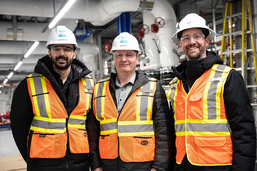 Vincent Thibault, EVP, Strategy & ESG, QScale &ndash; Martin Bouchard, President, QScale &ndash; Jean-Fran&ccedil;ois Jaimes, Executive Director, Development, Renewable Energy and LNG, &Eacute;nergir