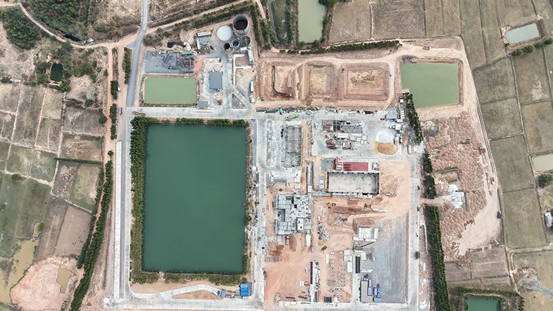Aerial view of waste-to-energy plant in Thailand which will involve equipment from Babcock & Wilcox. Image credit B&W website