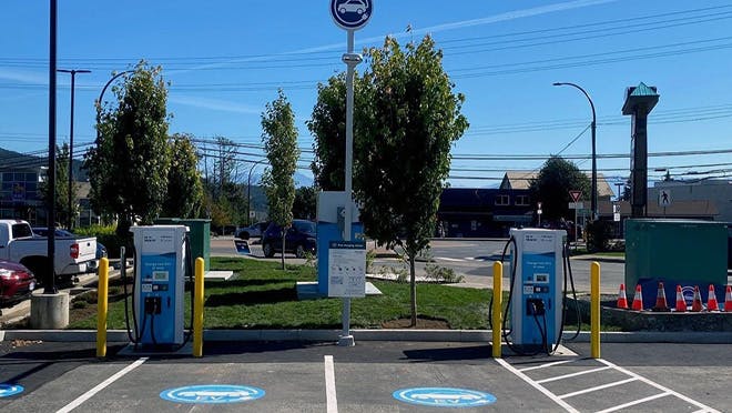 Sooke fast-charging site. Image credit BC Hydro