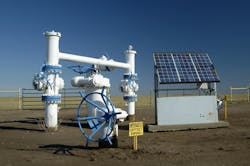 Solar panels providing power at pipeline site in Texas panhandle. Image credit ID 316910 © Jim Parkin | Dreamstime.com Solar panels providing power at pipeline site in Texas panhandle. Image credit ID 316910 © Jim Parkin | Dreamstime.com