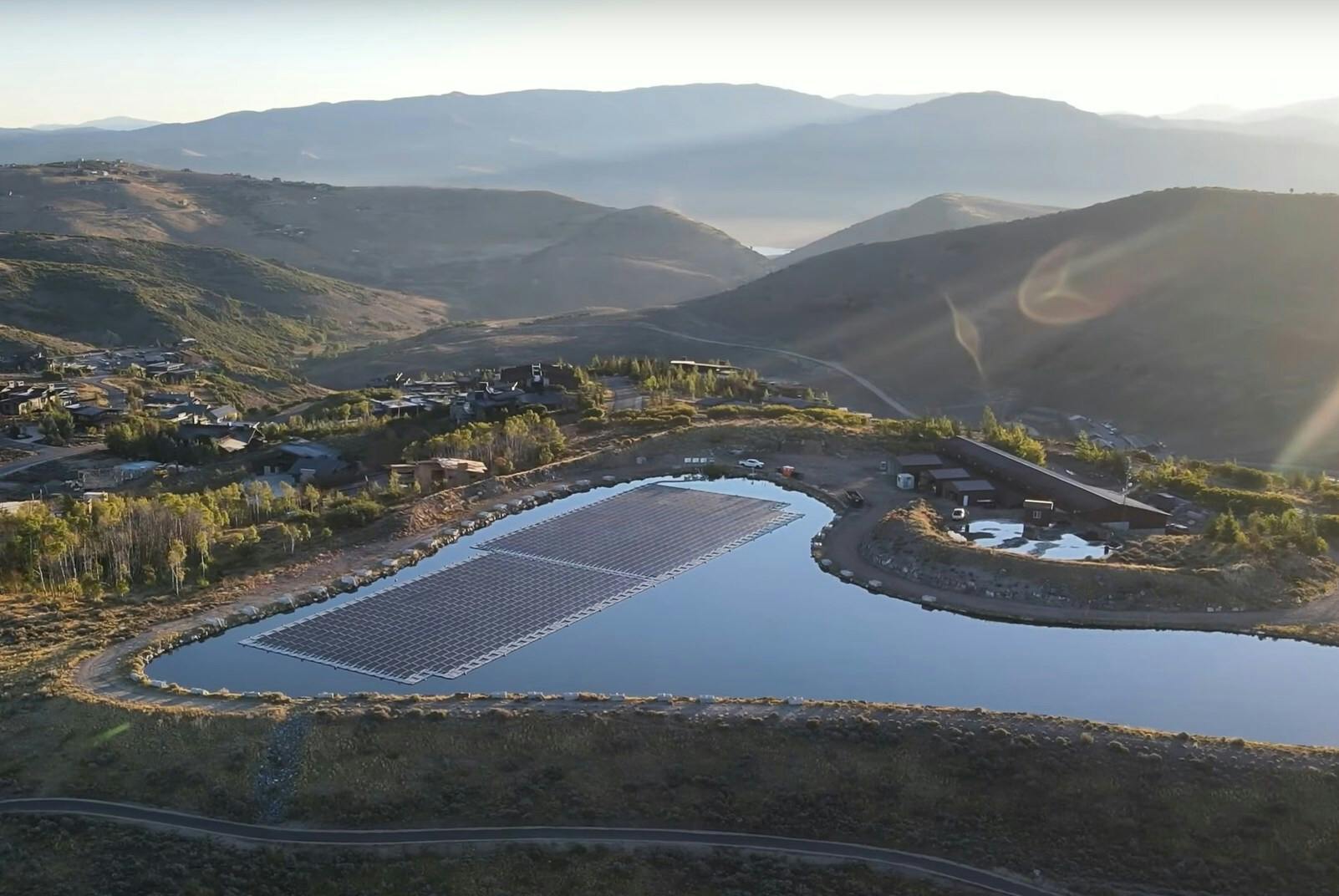 Floating solar array for Park City, Utah. Image credit D3Energy