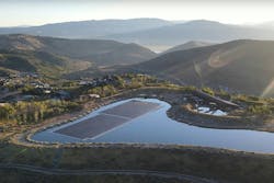 Floating solar array for Park City, Utah. Image credit D3Energy Floating solar array for Park City, Utah. Image credit D3Energy