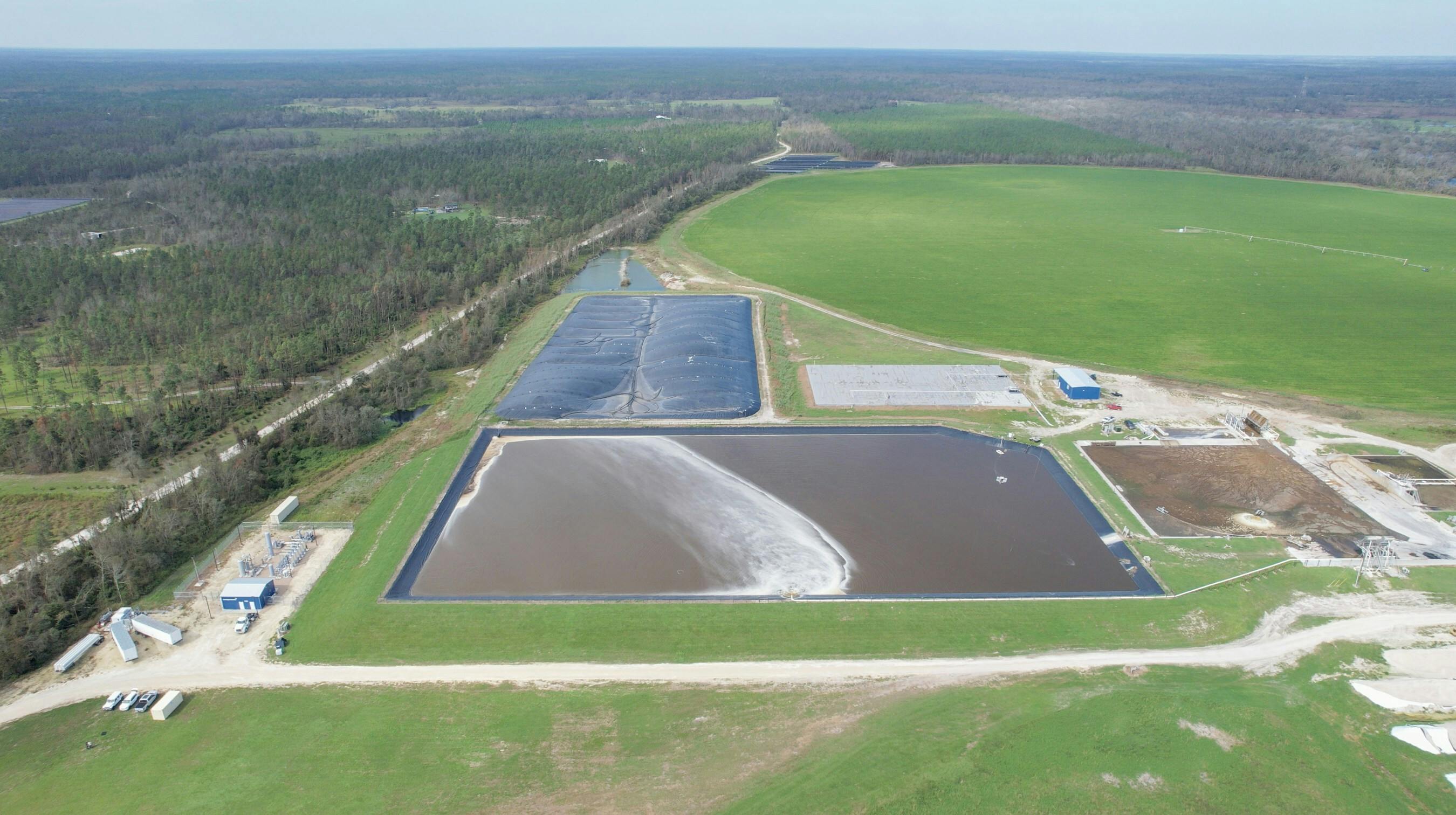 Overhead view of Chesapeake Utility Corporation's RNG production facility at Full Circle Dairy in Lee, Florida. Image credit CUC