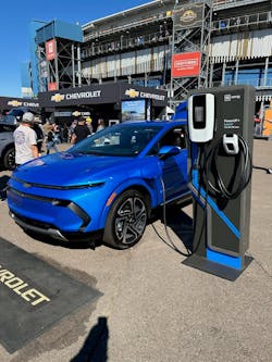 Attendees walking the midway got to look at Chevrolet's Equinox EV during NASCAR Championship Weekend in Phoenix. Image credit Rod Walton Attendees walking the midway got to look at Chevrolet's Equinox EV during NASCAR Championship Weekend in Phoenix. Image credit Rod Walton