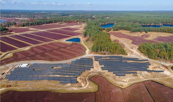 Syncarpha Capital's 'Carver Solar' boasts a 7.1 MW-DC community solar installation, paired with a 4 MW x 2-hour battery storage system. Image credit Syncarpha Capital/PR Newswire