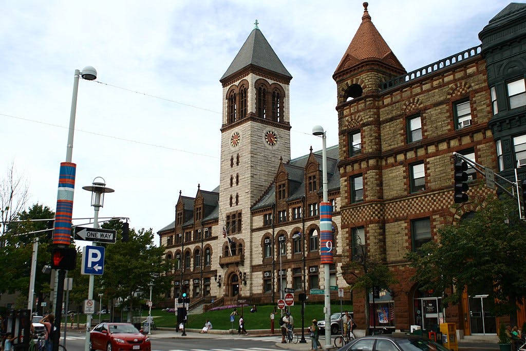 Image of City Hall in Cambridge, Mass., Taken by Thomas Steiner - Courtesy Wikimedia Commons
