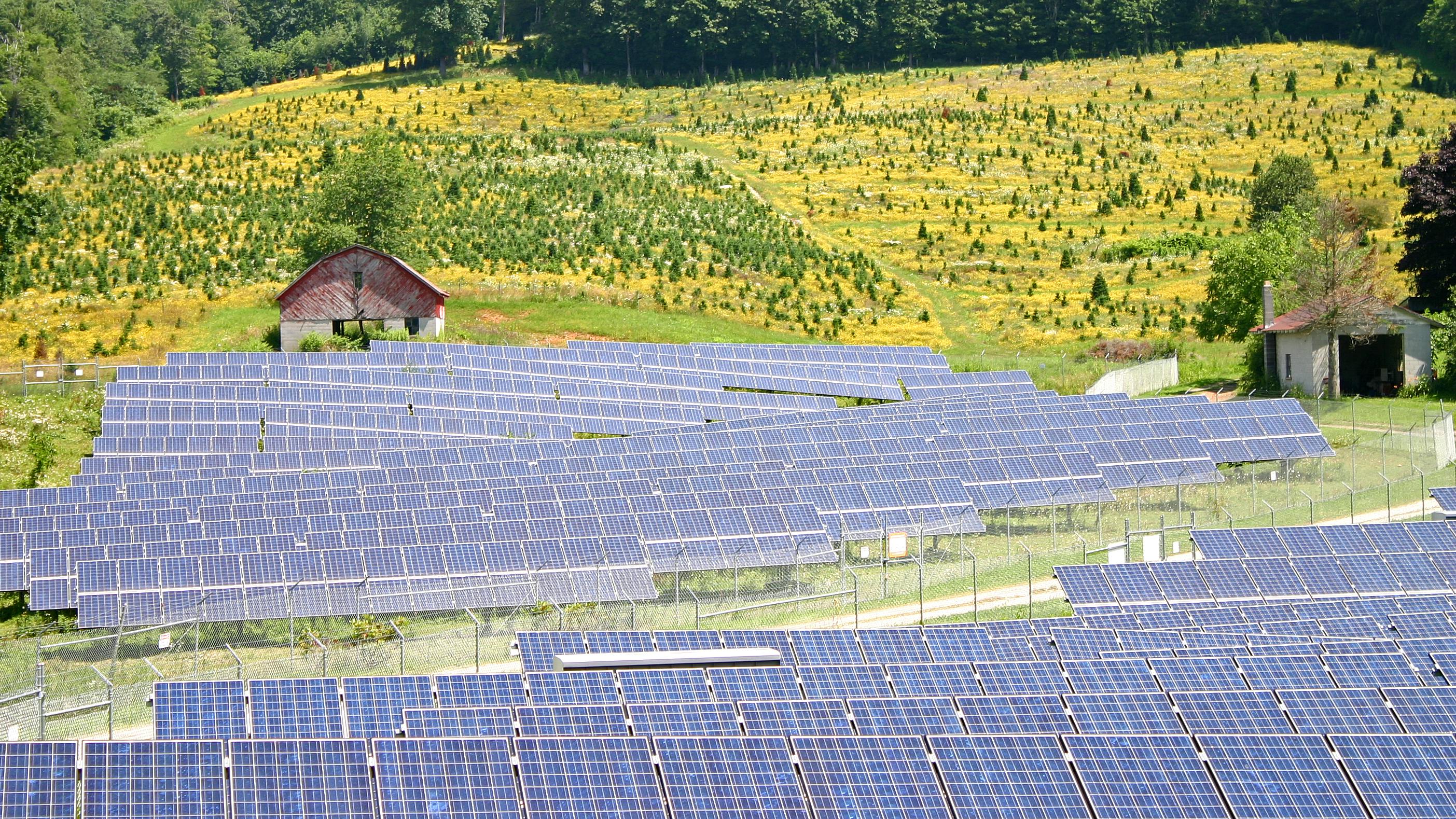 solar farm in rural area