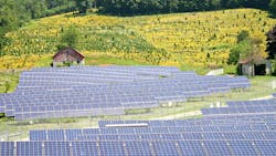 solar farm in rural area solar farm in rural area