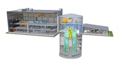Rendering of SMR facility featuring BWRX-300 SMR. Image credit GE Hitachi Nuclear Rendering of SMR facility featuring BWRX-300 SMR. Image credit GE Hitachi Nuclear
