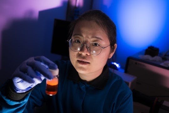 Ying Chen is the first author of this study and a doctoral student in chemistry at Rice. Photo by Jeff Fitlow/Rice University