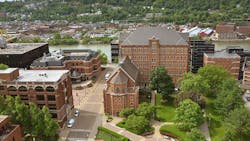 Aerial view of Duquesne University campus/Image credit Duquesne and Cordia Aerial view of Duquesne University campus/Image credit Duquesne and Cordia