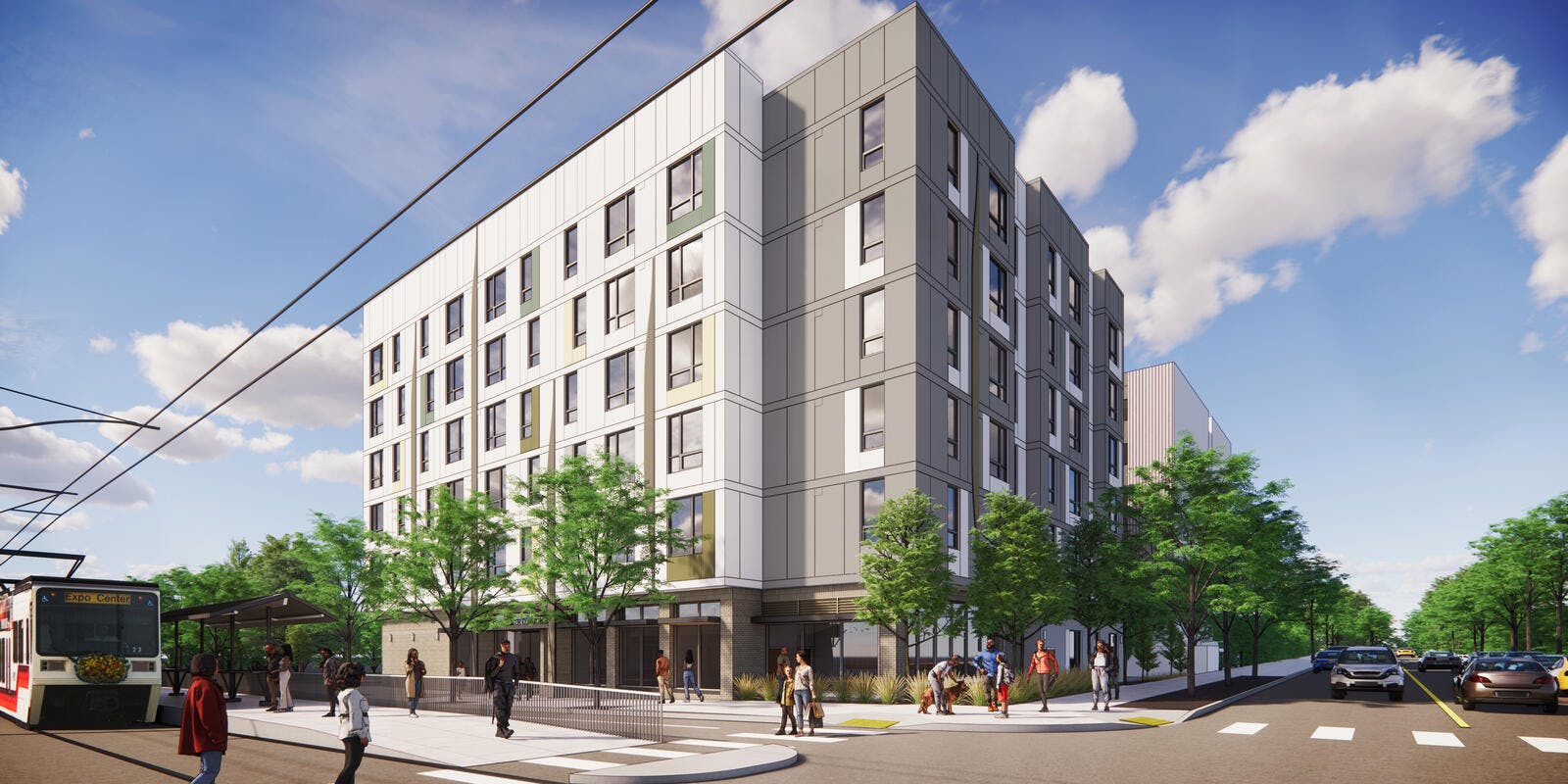Rendering of the senior affordable housing complex courtesy city of Portland website