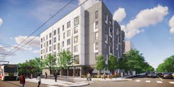 Rendering of the senior affordable housing complex courtesy city of Portland website Rendering of the senior affordable housing complex courtesy city of Portland website