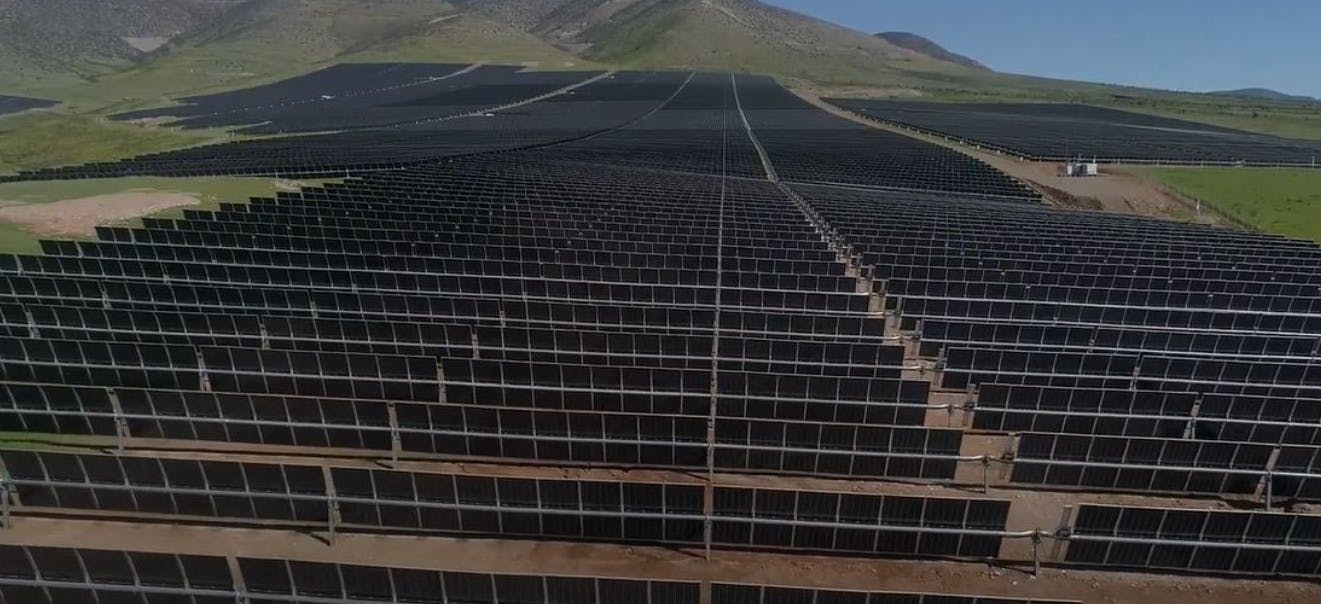 Chilean solar park. Image credit METLEN Energy & Metals website