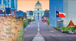 Photo collage of scenes from Alabama, Texas and West Virginia. Images credit Dreamstime and Shutterstock.com Photo collage of scenes from Alabama, Texas and West Virginia. Images credit Dreamstime and Shutterstock.com