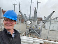 Everett Thompson in the field. Everett Thompson in the field.