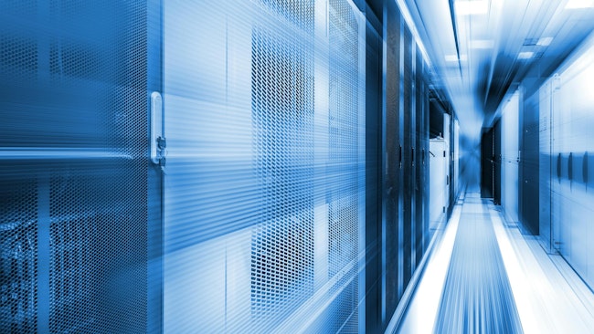 data center blurred