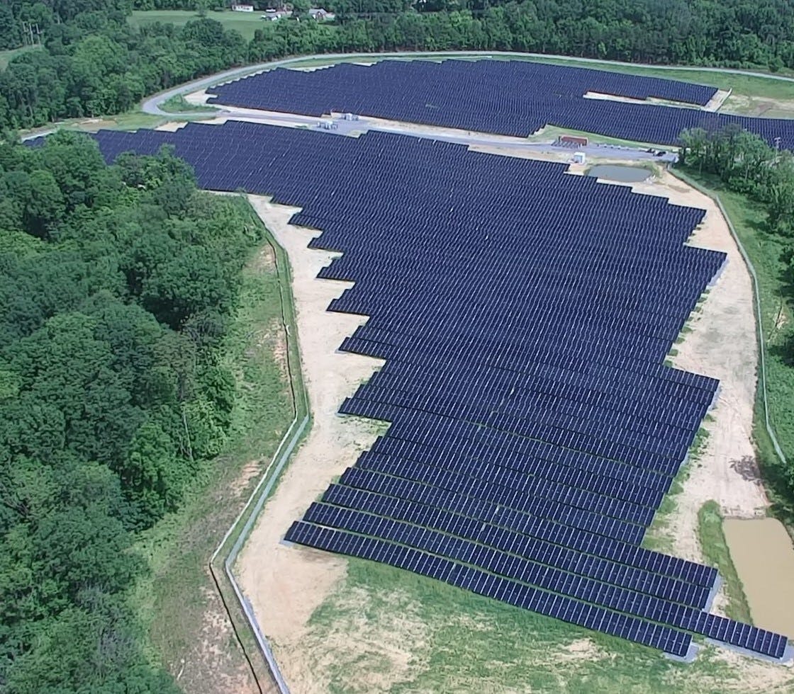 Marlowe solar site in Berkeley County, West Virginia. Image credit FirstEnergy