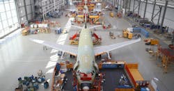 Inside Hamburg, German assembly line for A320. Image credit Airbus Inside Hamburg, German assembly line for A320. Image credit Airbus