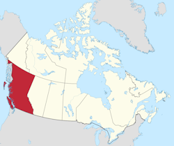 Map showing British Columbia in red. Image credit By MapGrid - Own work/Courtesy Wikimedia Commons Map showing British Columbia in red. Image credit By MapGrid - Own work/Courtesy Wikimedia Commons