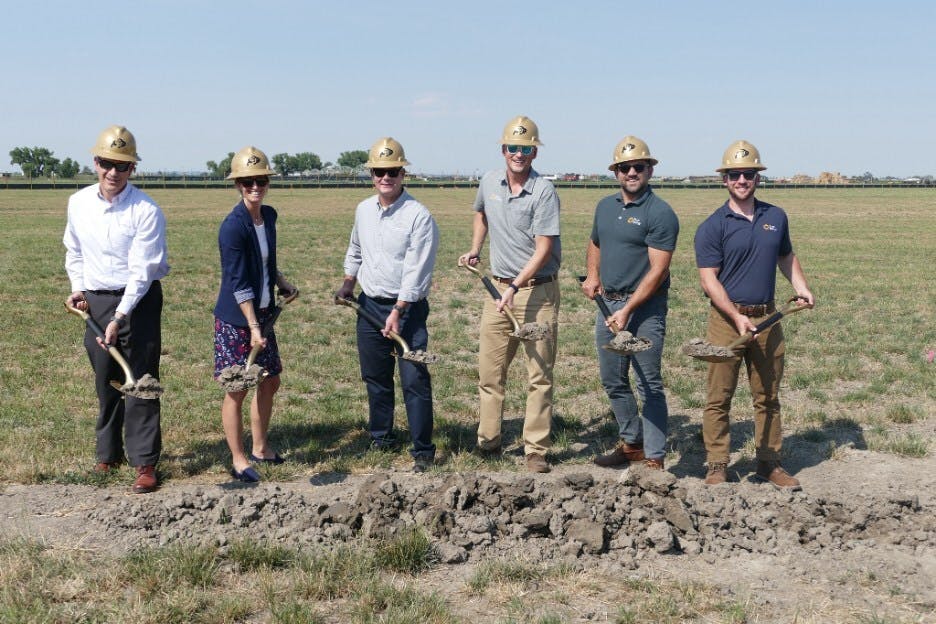 University of Colorado and Pivot Energy leaders at groundbreaking for Weld County solar farm. Image credit PR Newswire