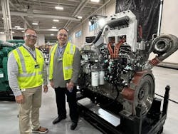 Cummins engineering partners Eric Young, left, and Ray Shute stand beside the engine-only version of the S17 Centum. Image credit Rod Walton Cummins engineering partners Eric Young, left, and Ray Shute stand beside the engine-only version of the S17 Centum. Image credit Rod Walton