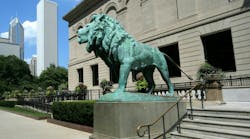lion statue in front of art institute lion statue in front of art institute