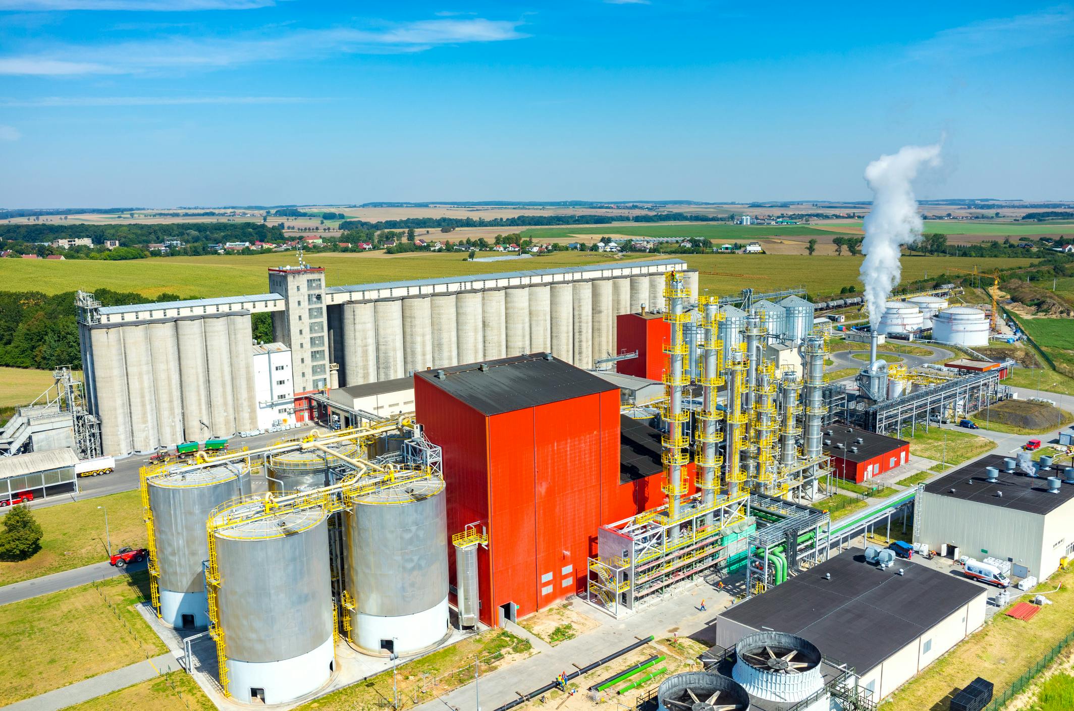 Aerial of another biofuels facility. Image credit ID 64054908 &copy; Stockr | Dreamstime.com