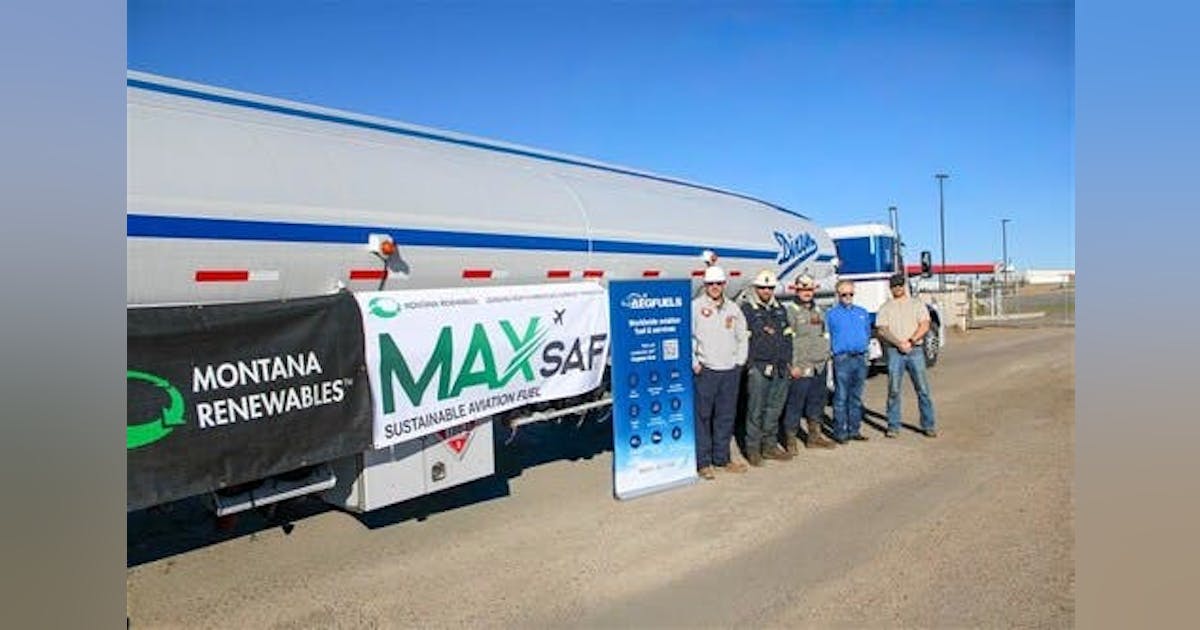 Montana Renewables, Calumet Now Shipping New Blend of SAF Available to Regional Airports