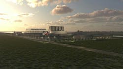 Rendering of Long Mott SMR plant image credit X-energy/Business Wire Rendering of Long Mott SMR plant image credit X-energy/Business Wire