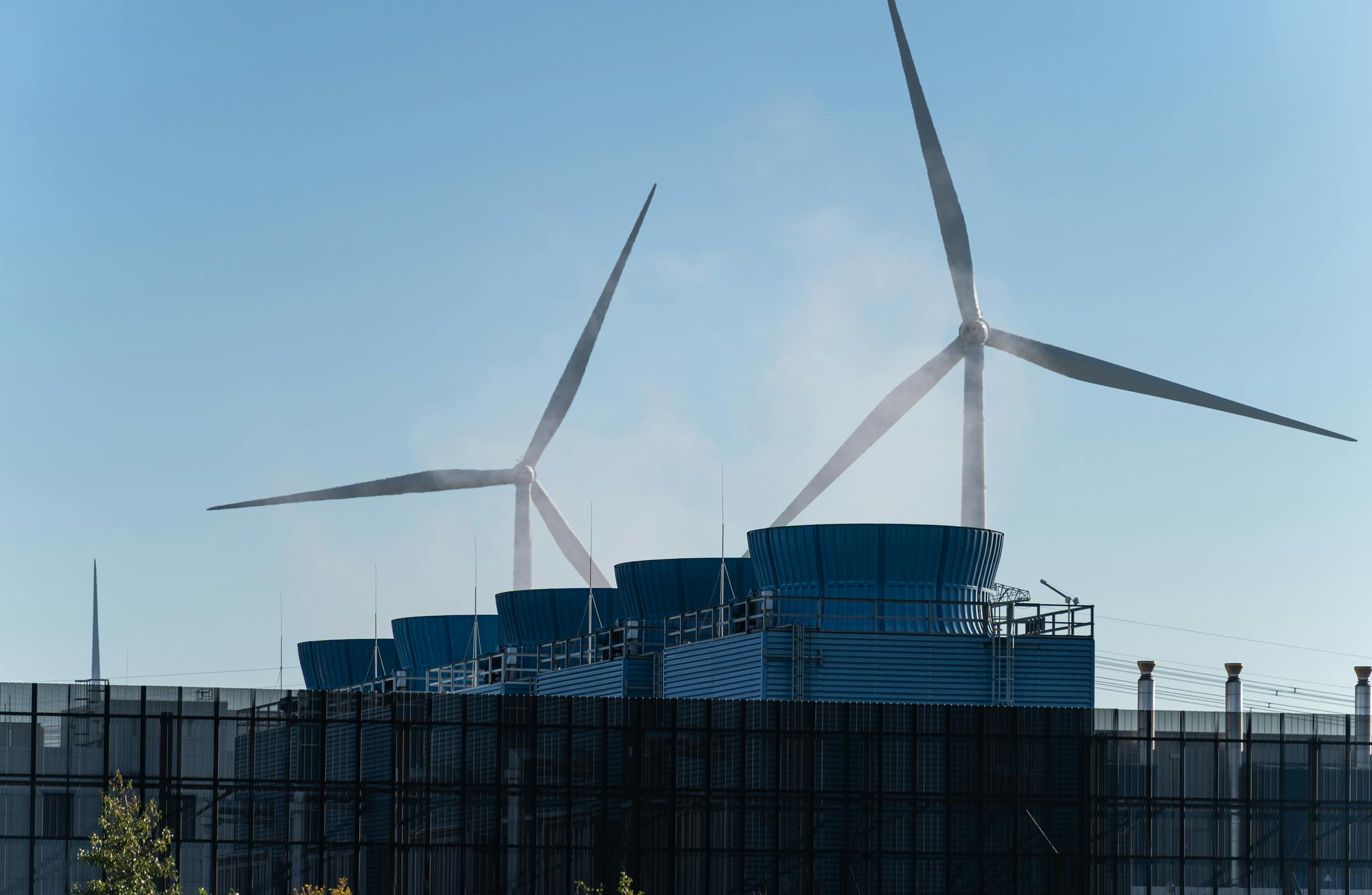 Heat emission from the chimneys of a large data and server complex. Image credit ID 235999065 &copy; Sander Van Der Werf | Dreamstime.com