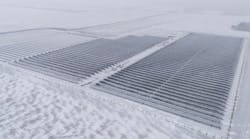 A snowy start for the Beard community solar/storage project. Image credit Equity Solar Illinois A snowy start for the Beard community solar/storage project. Image credit Equity Solar Illinois